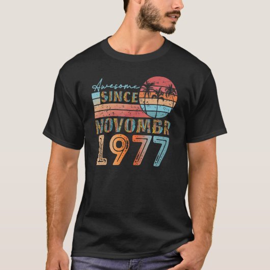 november 1977 92 jaar oud en 45 jaar oud t-shirt (Voorkant)