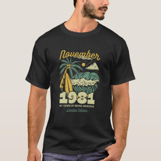 november 1981 : 40 jaar Geweldige verjaardag v T-shirt