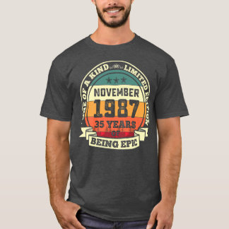 november 1987 35e verjaardag 35 jaar t-shirt