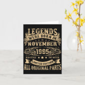 November 1995 30 Year Old Bday For Men 30th Birthd Kaart (Gele Bloem)