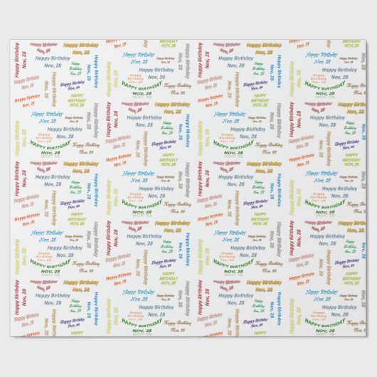 November 2010, 28-jarige cadeaupapier (Vlak)