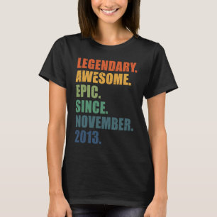 November 2013 tiende verjaardag jongens meisjes 10 t-shirt