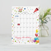 November 2022 Kalender Gelukkige Verjaardag Uitnod Kaart (Staand voorkant)