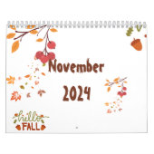 November 2024 1 maand Herfst Kalender (Hoes)