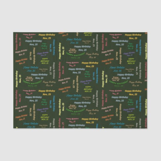 November, 25 november Weefselpapier Tissuepapier (Voorkant)