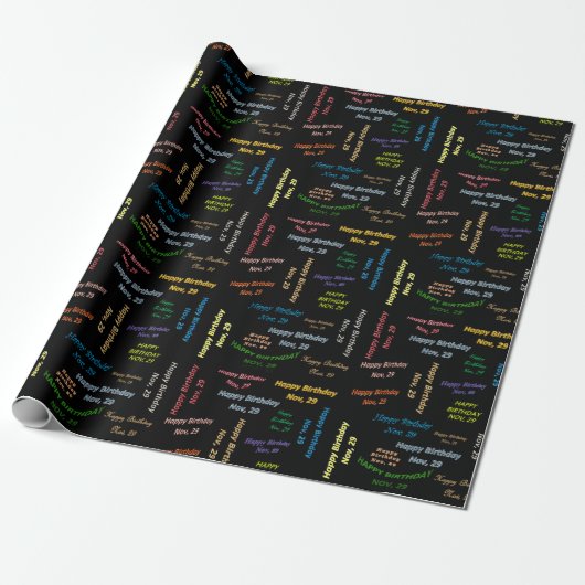 November, 29 november Gift Wrapping Paper Cadeaupapier (Uitgerold)