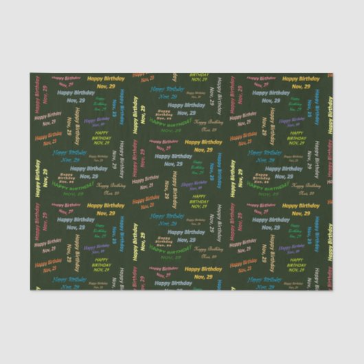 November, 29 november Weefselpapier Tissuepapier (Voorkant)