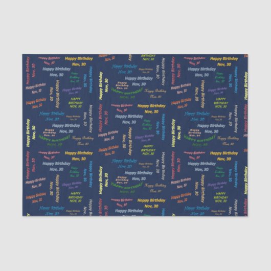 November, 30-jarig Weefselpapier Tissuepapier (Voorkant)