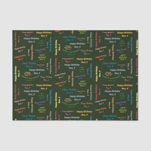 November, 4 het Weefselpapier van de Dag Tissuepapier (Voorkant)