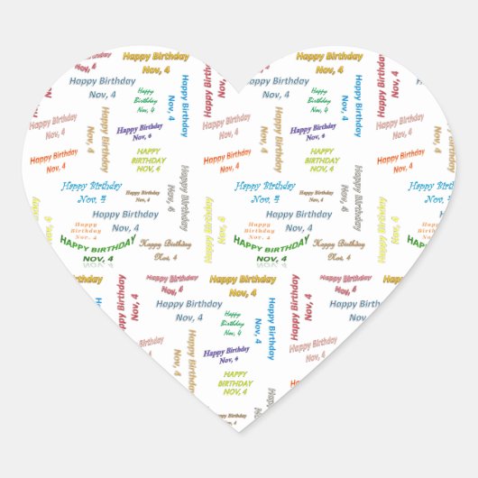 November, 4 Sticker (Voorkant)