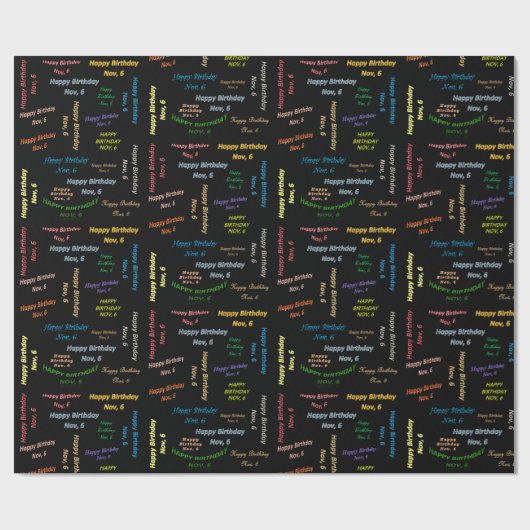 November, 6 de Korte Wrapping Papier van de Verjaa (Vlak)