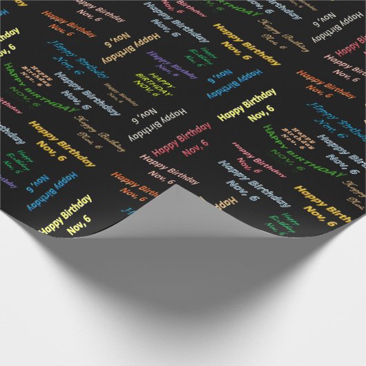 November, 6 de Korte Wrapping Papier van de Verjaa (Hoek)