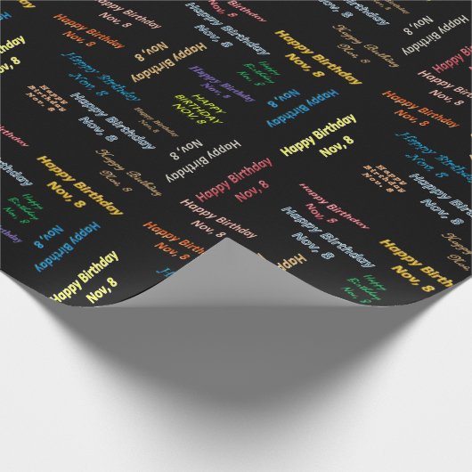 November, 8-jarige cadeaubonnen cadeaupapier (Hoek)