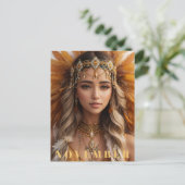 *~* NOVEMBER AP53 Hoofddeksel Topaas Geboortesteen Briefkaart (Staand voorkant)