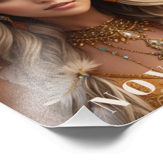 *~* NOVEMBER AP53 Verjaardag Topaz Birthstone Foto Afdruk (Hoek)