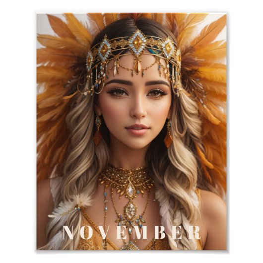 *~* NOVEMBER AP53 Verjaardag Topaz Birthstone Foto Afdruk (Voorkant)