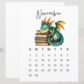 November Baby Dragon Kunstprint Fantasievol (Voorkant / Achterkant)