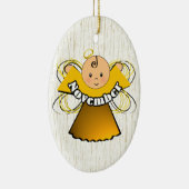 November Birthday Angel Keramisch Ornament (Rechts)
