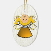 November Birthday Angel Keramisch Ornament (Links)