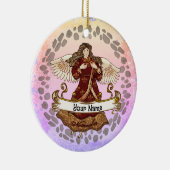 November Birthday Angel verjaardag aangepaste orna Keramisch Ornament (Rechts)