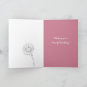 November Birthday Birth Math Flower Floriography Kaart (Binnen)