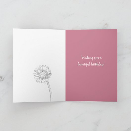 November Birthday Birth Math Flower Floriography Kaart (Binnen)