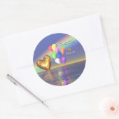 November Birthday Topaz Heart Ronde Sticker (Envelop)