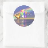 November Birthday Topaz Heart Ronde Sticker (Tas)