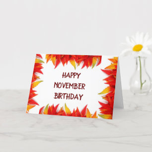 ** NOVEMBER BIRTHDAY WISHES**  KAART