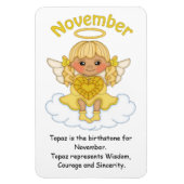November Birthstone Angel Blonde Premium Magnet Magneet (Verticaal)