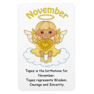 November Birthstone Angel Blonde Premium Magnet Magneet