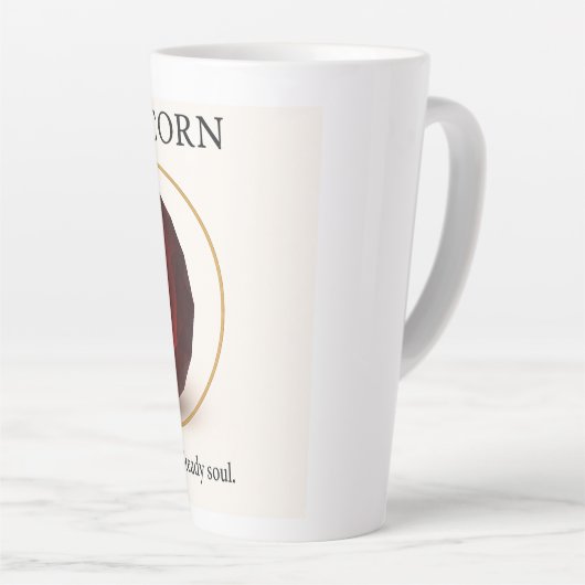 November Birthstone – Citrien kristal voor vreugde Latte Mok (Rechterhoek)