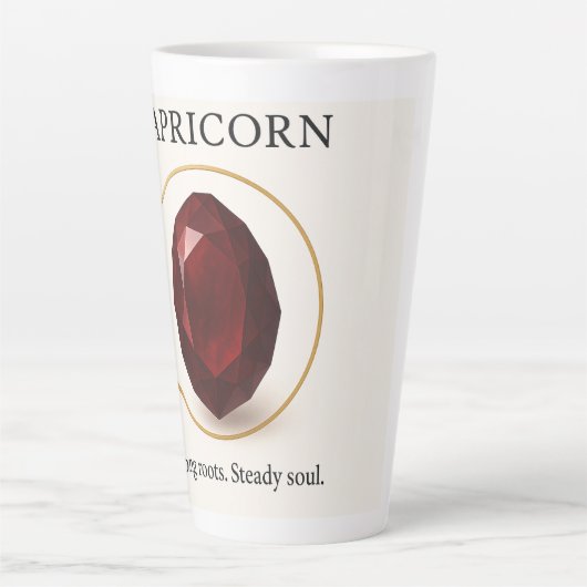 November Birthstone – Citrien kristal voor vreugde Latte Mok (Voorkant)