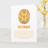 November Birthstone Citrine Birthday Waterverf Kaart (Gele Bloem)
