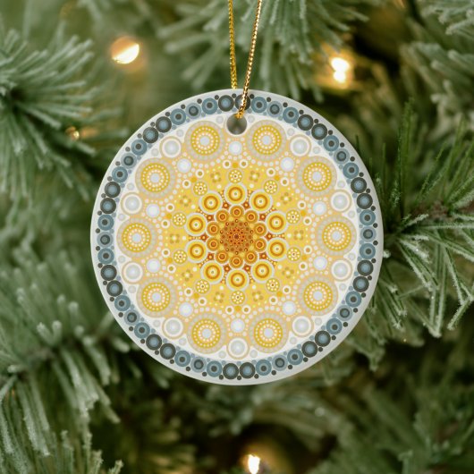 November Birthstone Citrine Mandala Ornament (Boom)