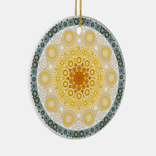 November Birthstone Citrine Mandala Ornament (Rechts)