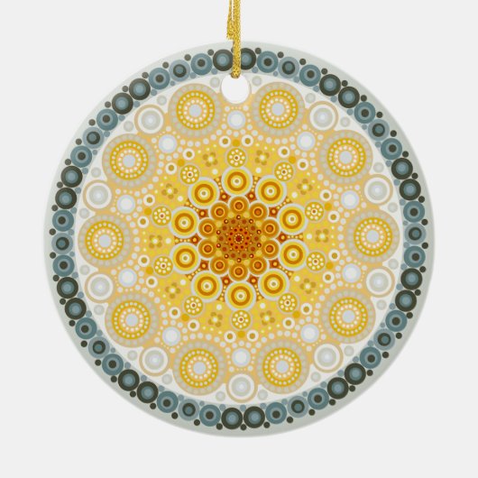 November Birthstone Citrine Mandala Ornament (Achterkant)
