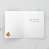 November Birthstone Citrine Verjaardag Kaart (Binnen)