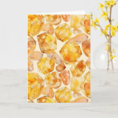 November Birthstone Citrine Verjaardag Kaart (Gele Bloem)