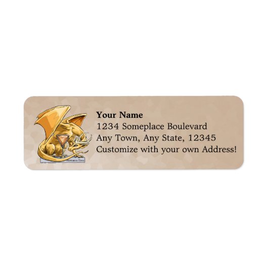 November Birthstone Dragon - Topaz Etiket (Voorkant)