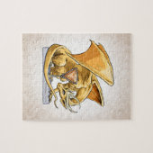 November Birthstone Dragon: Topaz Legpuzzel (Horizontaal)