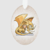 November Birthstone Dragon: Topaz Ornament (achterkant)