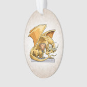 November Birthstone Dragon: Topaz Ornament (voorkant)