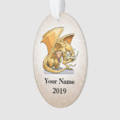 November Birthstone Dragon - Topaz Ornament (voorkant)