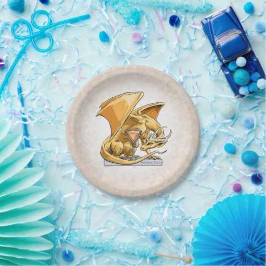 November Birthstone Dragon: Topaz Papieren Bordje (Feest)