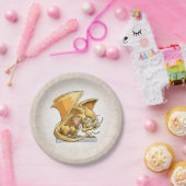 November Birthstone Dragon: Topaz Papieren Bordje (Feest)