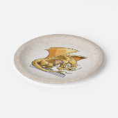 November Birthstone Dragon: Topaz Papieren Bordje (Gekanteld)