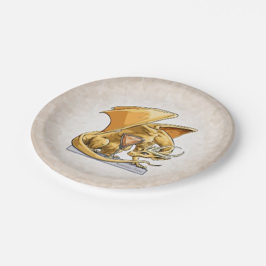 November Birthstone Dragon: Topaz Papieren Bordje (Gekanteld)