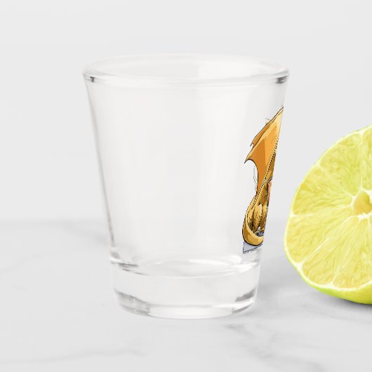 November Birthstone Dragon: Topaz Shot Glas (Links)