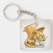November Birthstone Dragon: Topaz Sleutelhanger (Voorkant)